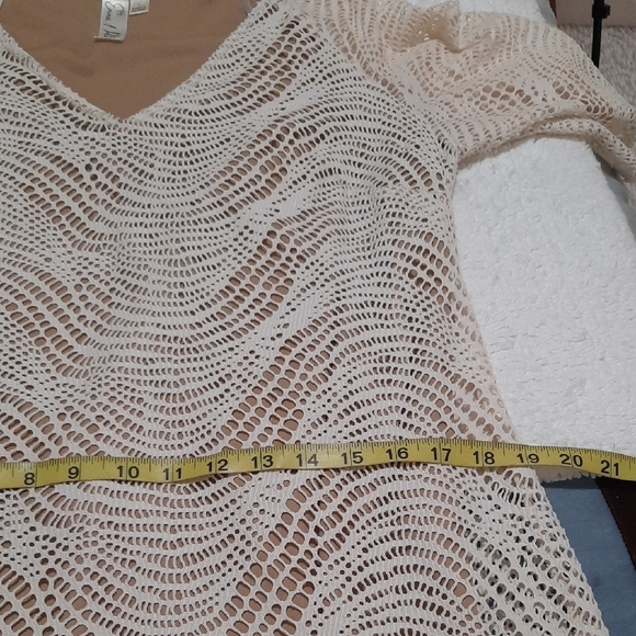 Emma & Michele Cream Crochet Midi Dress - Picture 6 of 9